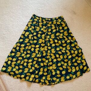 The Limited Lemon Print A-Line Skirt